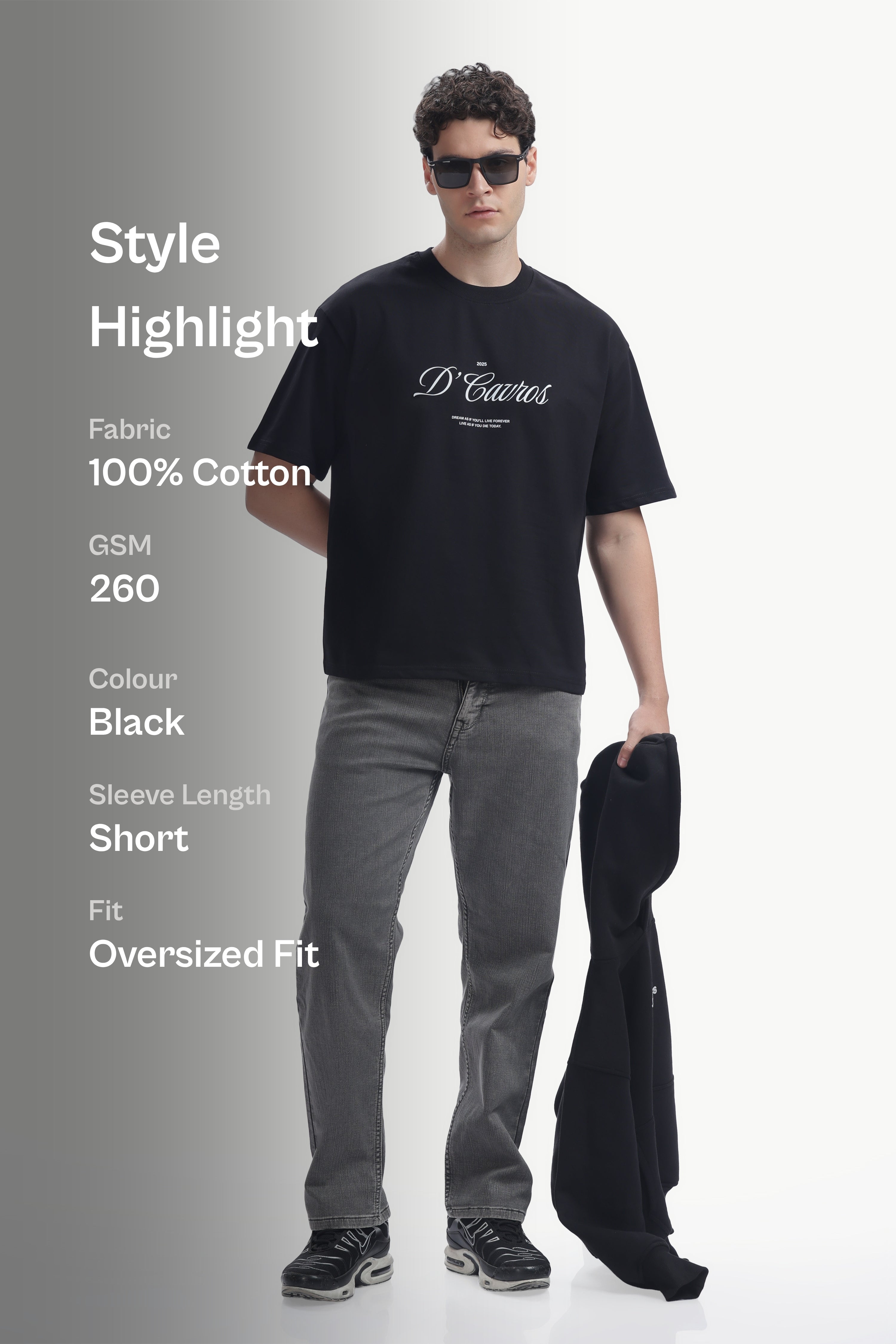 Classic Loose Fit Typography T-Shirt