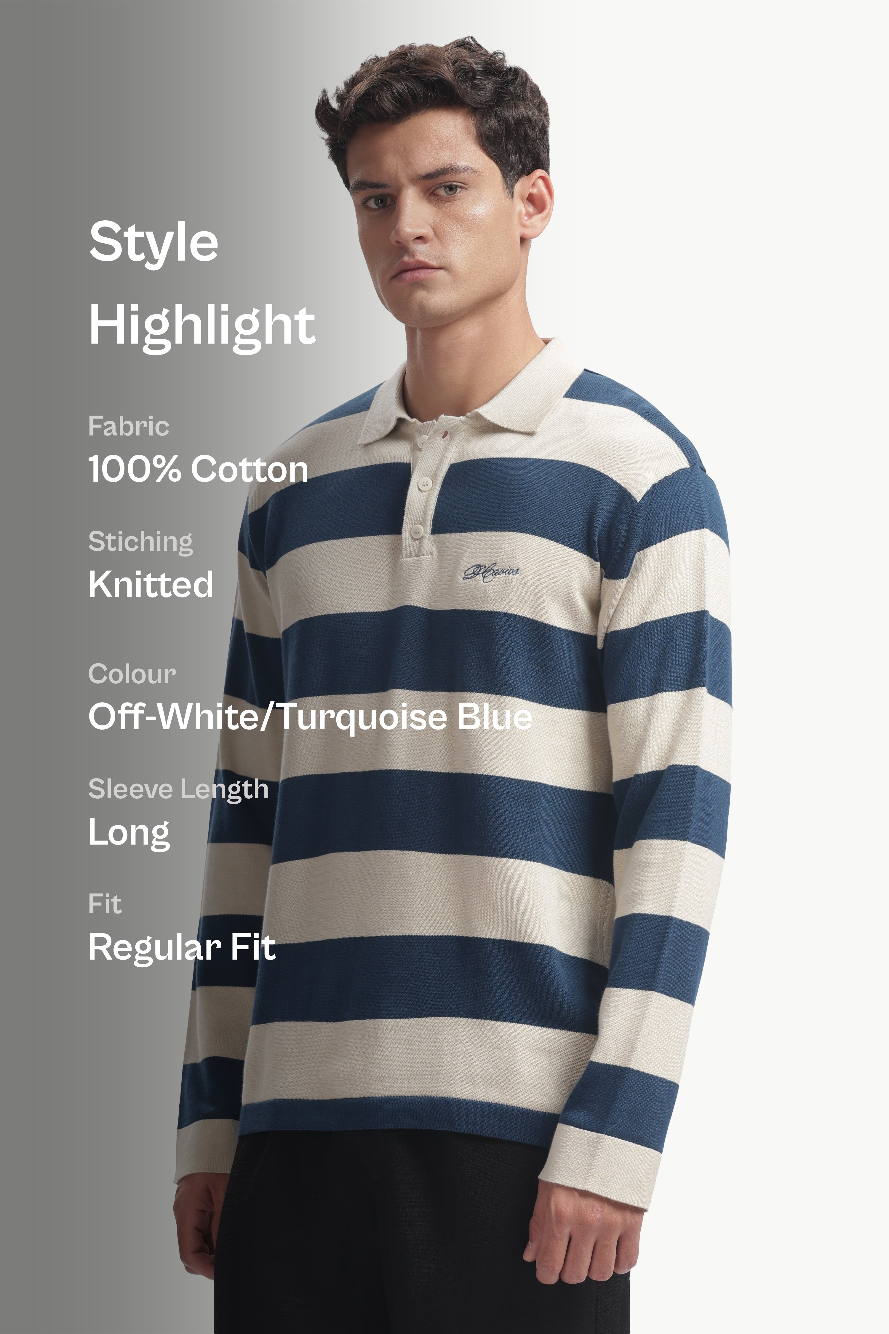 Regular Fit Cotton-Knit Rugby Shirt