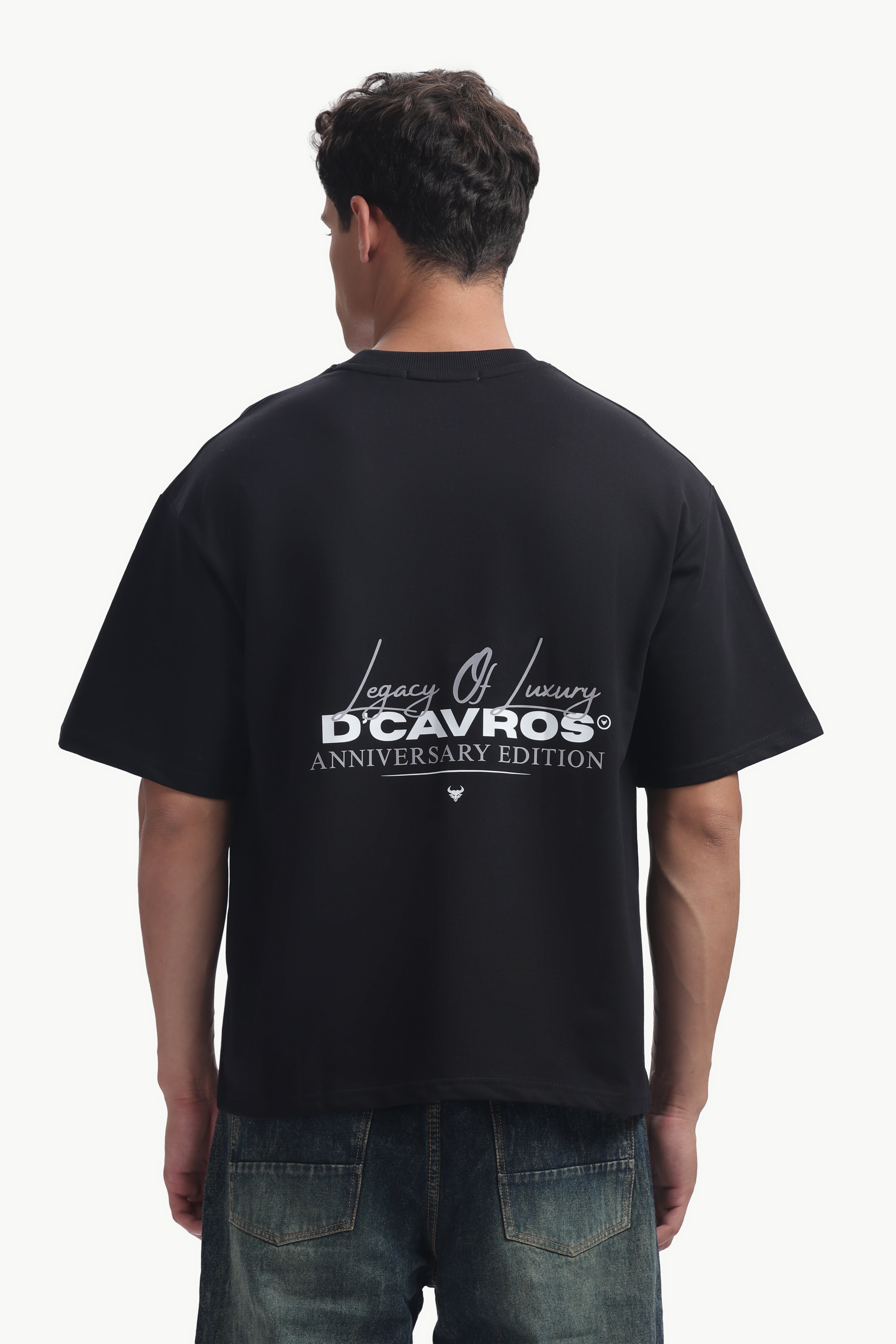 Loose Fit Legacy Printed T-Shirt showcasing anniversary graphics on the back, adding bold style and comfort.