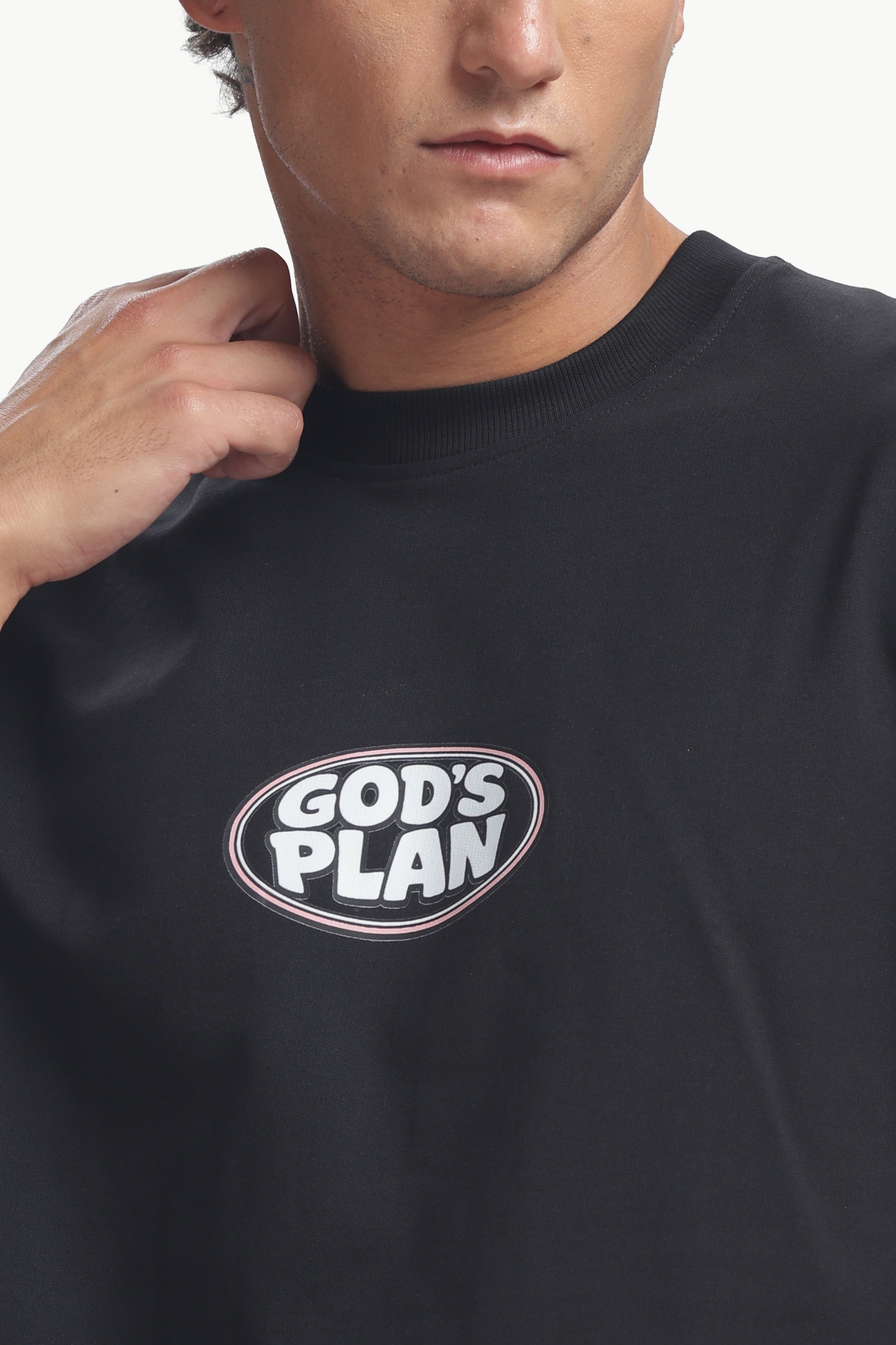 God's Plan Oversized Printed Tee