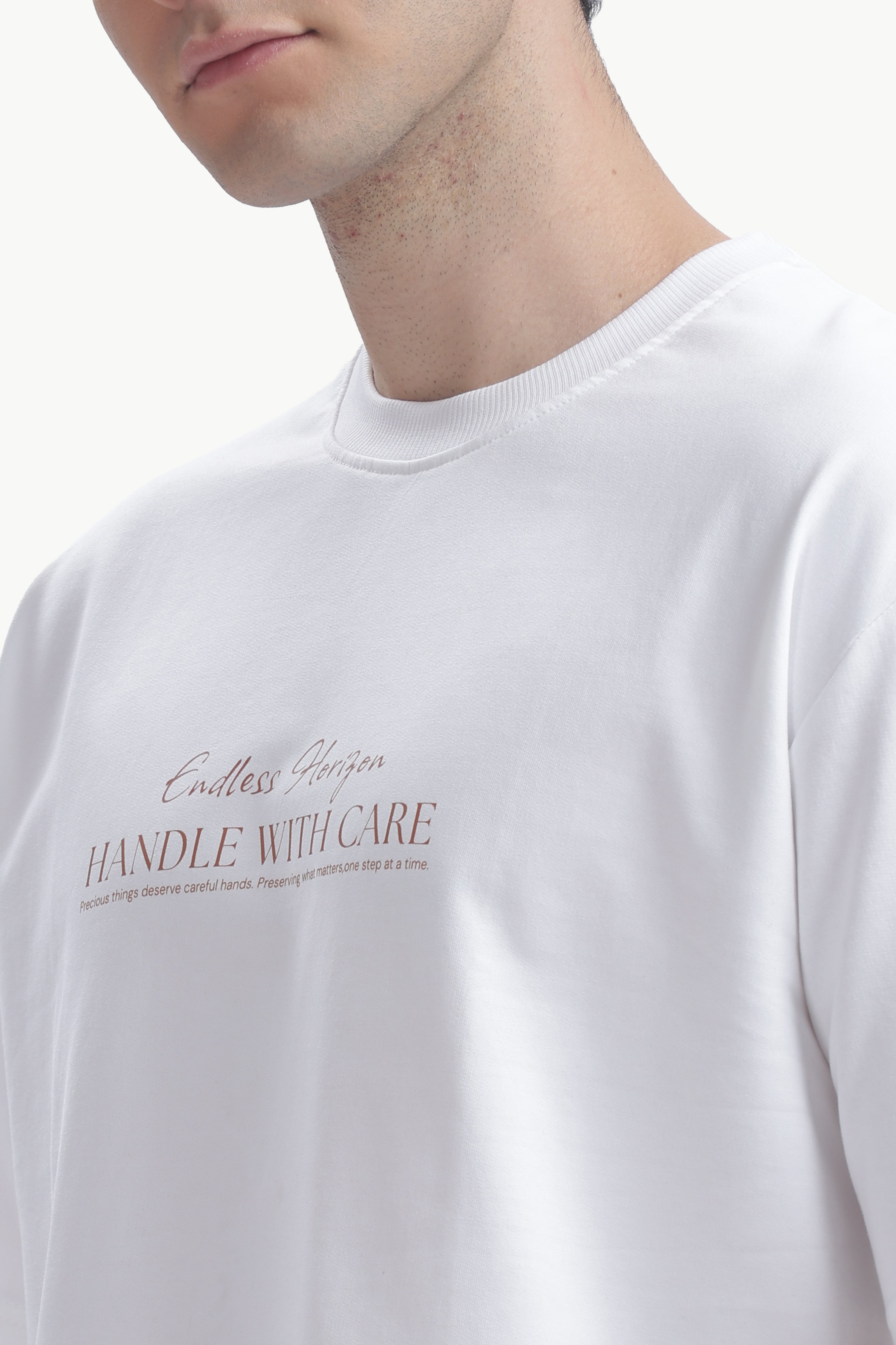Vintage Horizon Printed T-Shirt showcasing a relaxed fit and minimal artwork for summer vibes.