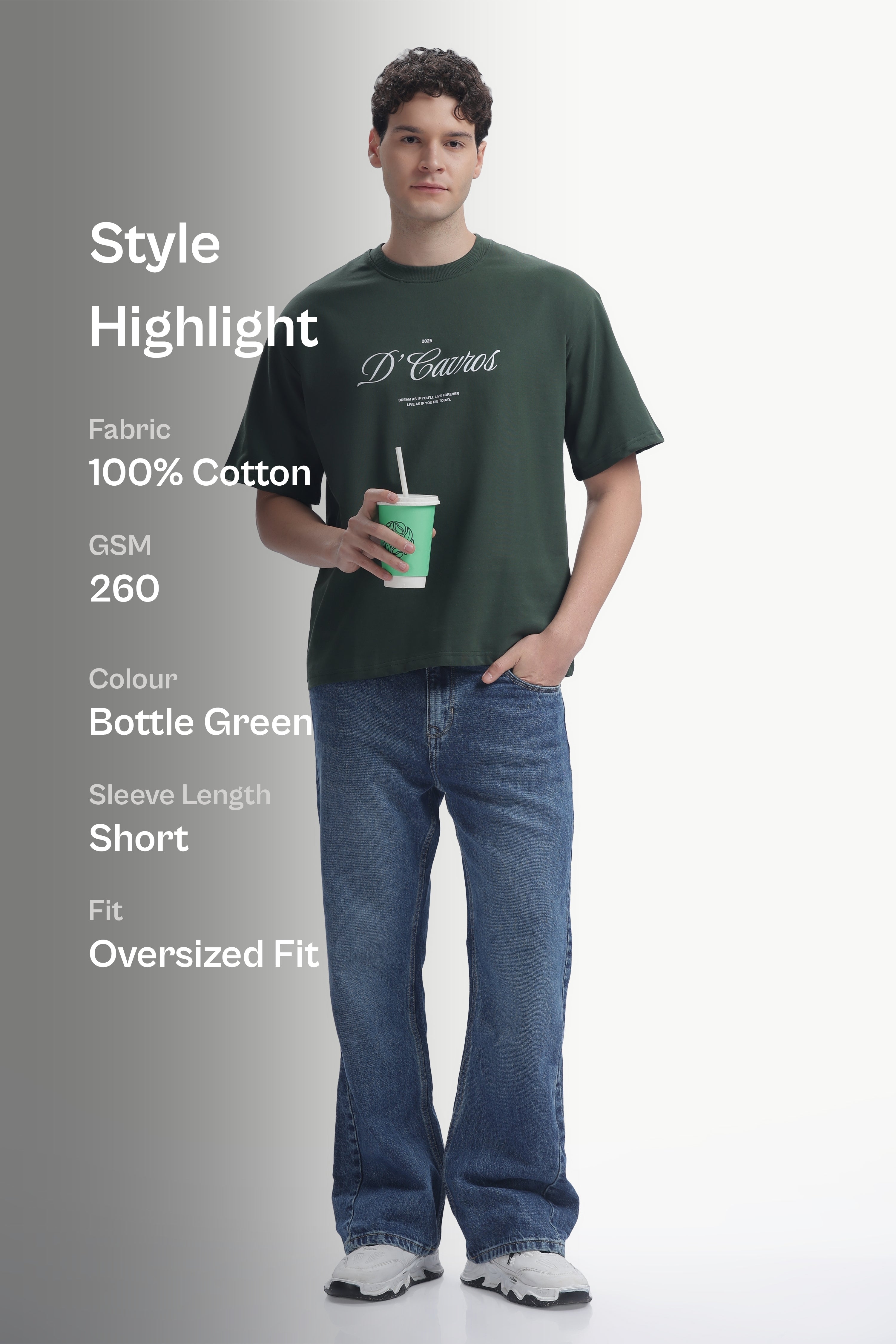 Classic Loose Fit Typography T-Shirt