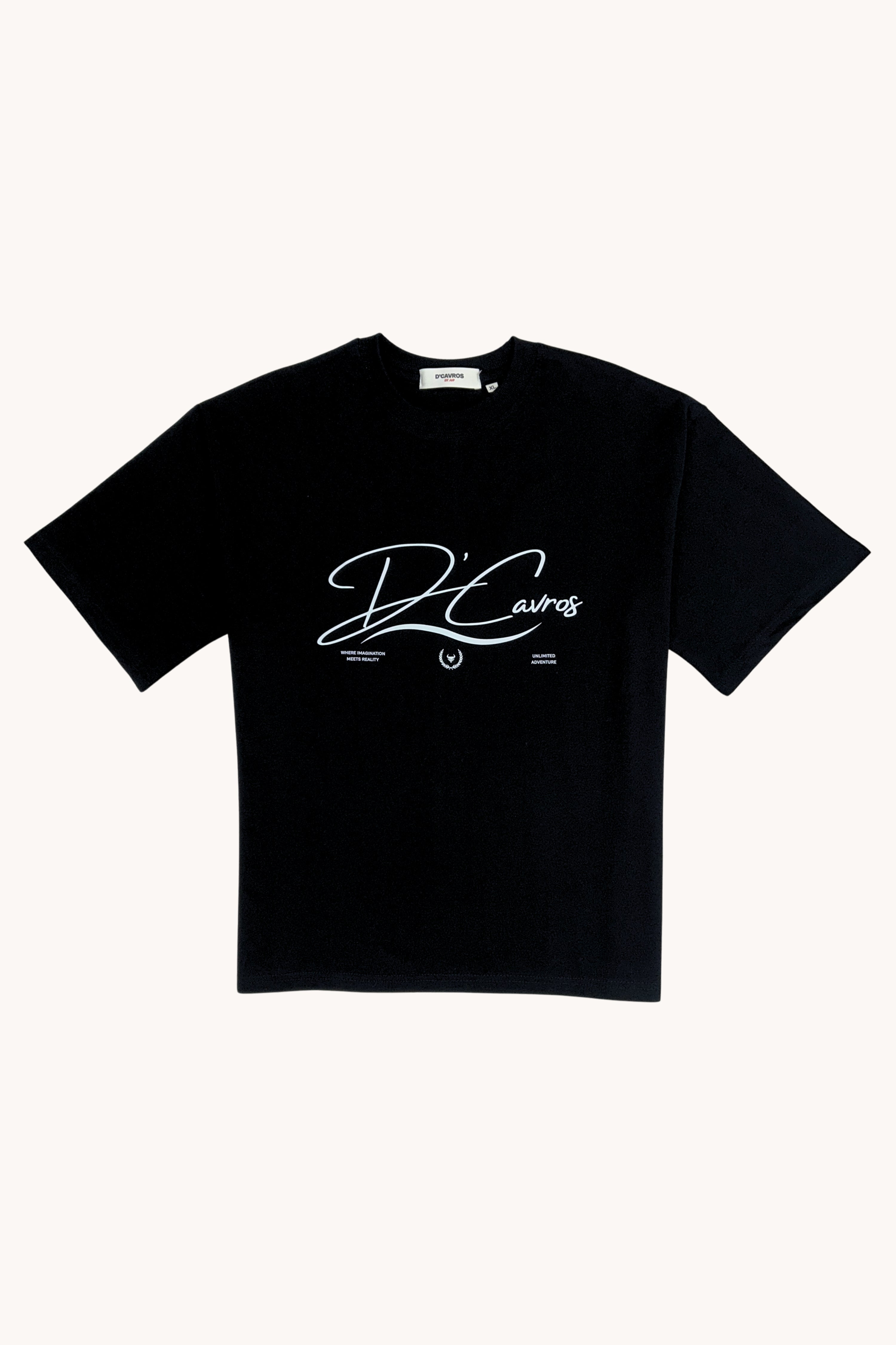 Community Capsule Graphics Tee showcasing bold typography on a black premium cotton t-shirt.
