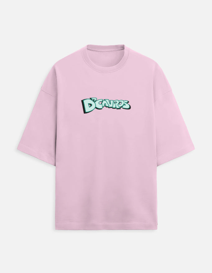 Solid Graphic D'Cavros Tee Womens in pink with bold logo on front and relaxed fit.