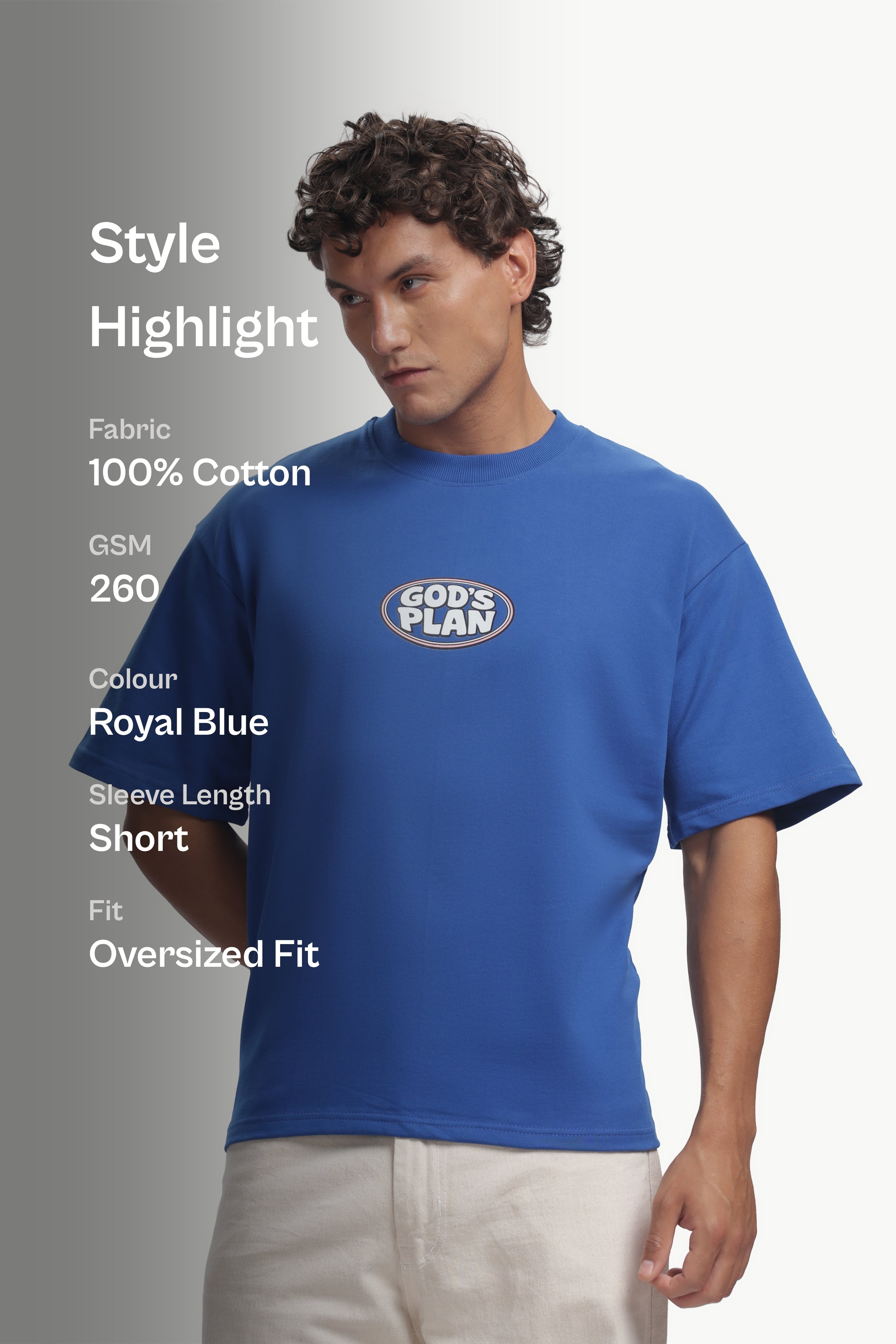 God's Plan Oversized Printed Tee